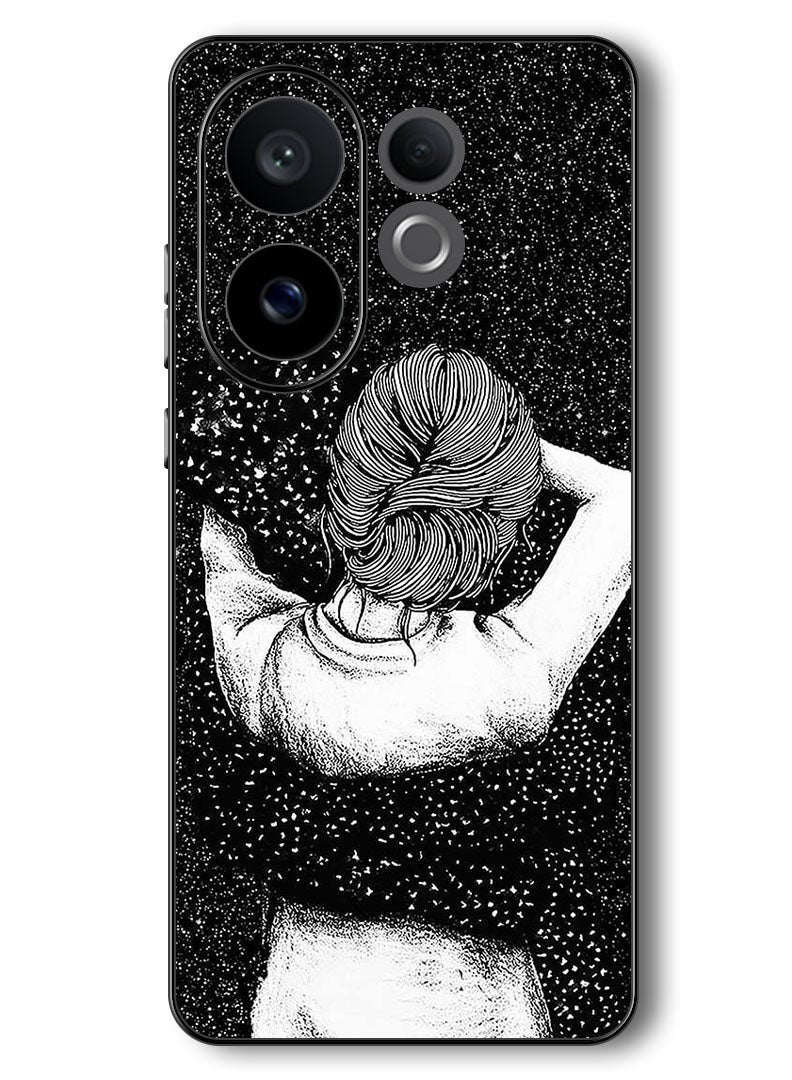 Theodor Case Compatible with Vivo V60 6.77 Inch Protection Shockproof Bumper Cover Night Imagination Of Girl - Image 1