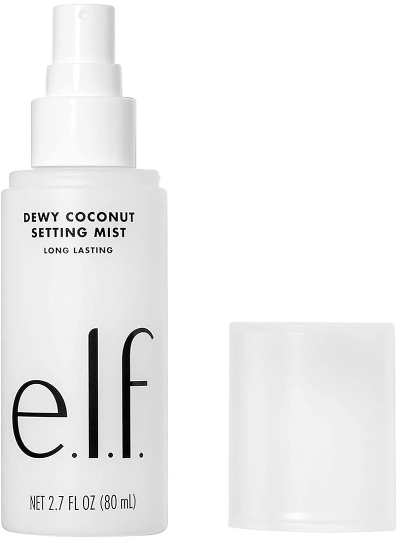 elf Dewy Coconut Setting Mist 80ml, Makeup Setting Spray for Hydrating & Conditioning Skin, Infused with Green Tea, Vegan & Cruelty-Free - Image 1