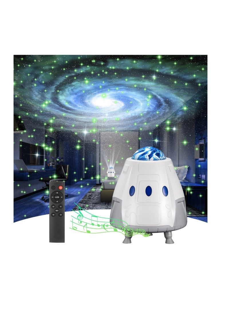 Excefore Star Projector, Galaxy Light Projector, Bluetooth Speaker, Night Light for Bedroom, Bedroom Lights, Kids Room Decor, Gift for Kids, Adults, Home Party, Theater, Ceiling Decor, White - Image 1