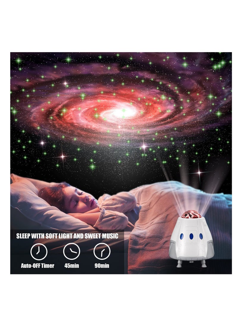 Excefore Star Projector, Galaxy Light Projector, Bluetooth Speaker, Night Light for Bedroom, Bedroom Lights, Kids Room Decor, Gift for Kids, Adults, Home Party, Theater, Ceiling Decor, White - Image 5