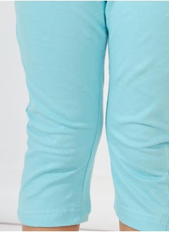 Styli Basic Capri Leggings with Elastic Waistband  - Image 3