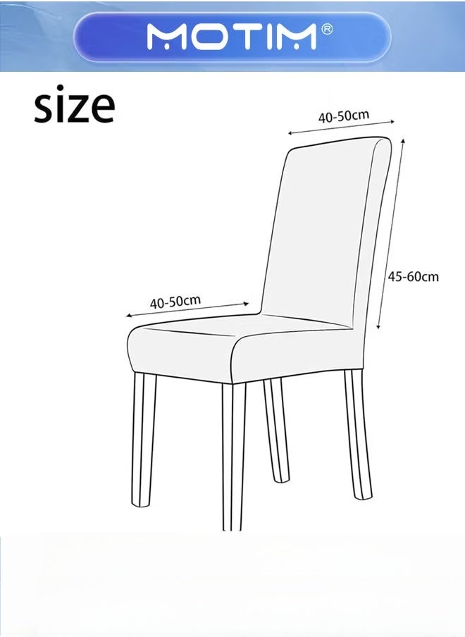 Motim 6Pcs Chair Covers for Dining Room Stretch Removable Washable Dining Room Chair Covers Seat Protector Dining Chair Slipcovers for Dining Room Hotel Light Grey - Image 5