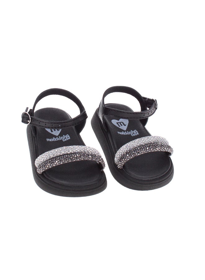 MOLEKINHA صنادل مسطحة مع حزام خلفي مزخرف - Image 4