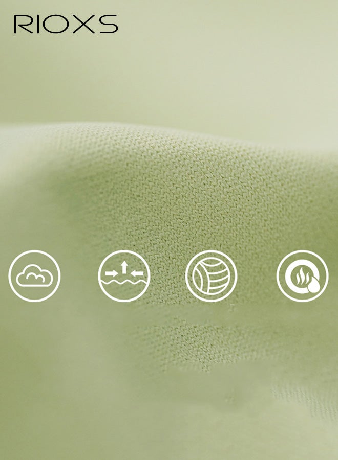 RIOXS Womens Y-Back Sports Bras, Breathable Push Up Scoop Neck Workout Crop Tank Top with Built in Pads, Stretch Yoga Bras Workout Crop Top for Running Hiking Riding, Green - Image 5