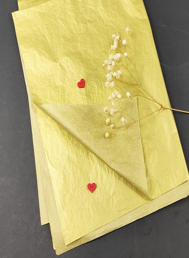 MORANTI Metallic Gold Bulk Tissue Paper Gift Wrapping - 25 Sheets 19.7" x 27.5" for Wedding Birthday Christmas Party Gift Bags Wrapping DIY Crafts - Image 1