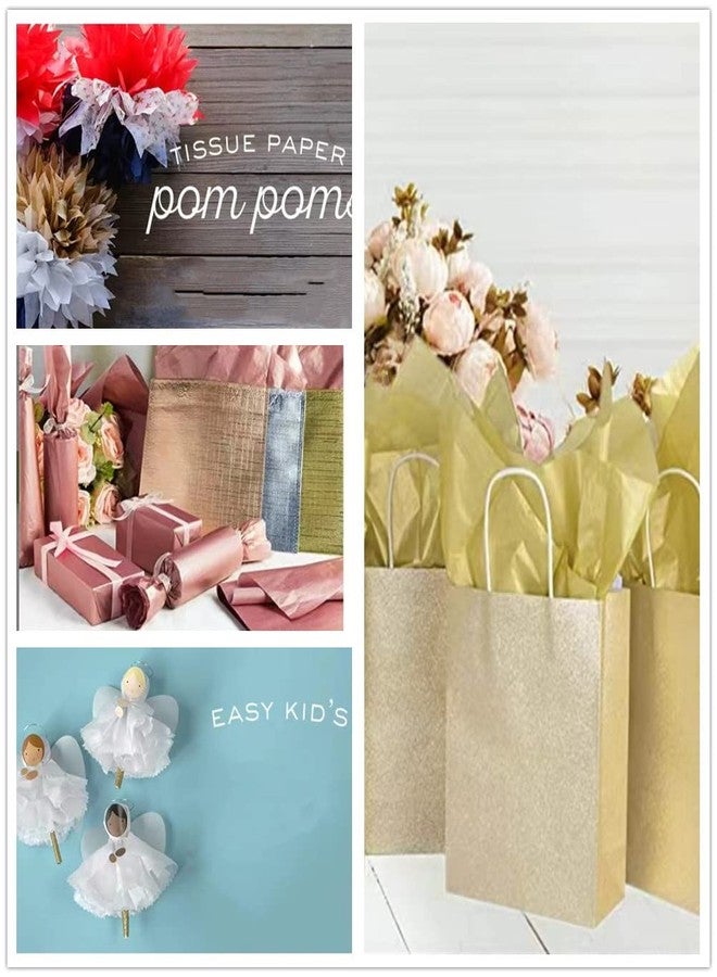 MORANTI Metallic Gold Bulk Tissue Paper Gift Wrapping - 25 Sheets 19.7" x 27.5" for Wedding Birthday Christmas Party Gift Bags Wrapping DIY Crafts - Image 4
