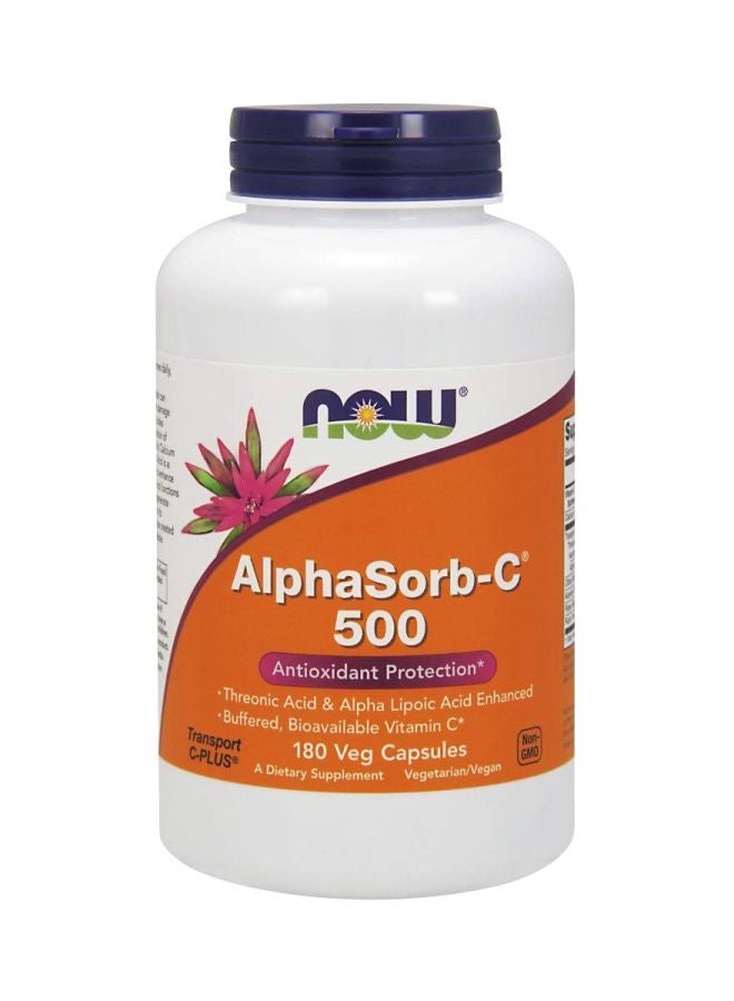 Now Foods AlphaSorb-C 500 Dietary Supplement - 180 Veg Capsules - Image 1