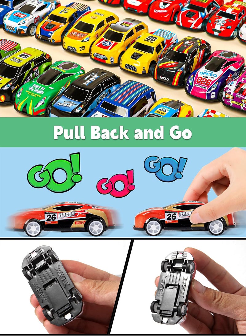 روعة 36 في 1 ألعاب سيارات سحب للأطفال – سيارات مصغرة – طائرة مصغرة – هدايا حفلات بالجملة – سيارات وطائرات سباق معدنية – مجموعة لعب (ألوان عشوائية) مع صندوق تخزين – للأولاد والبنات – للأطفال الصغار – جوائز للمعلمين – هدايا أعياد ميلاد. - Image 4