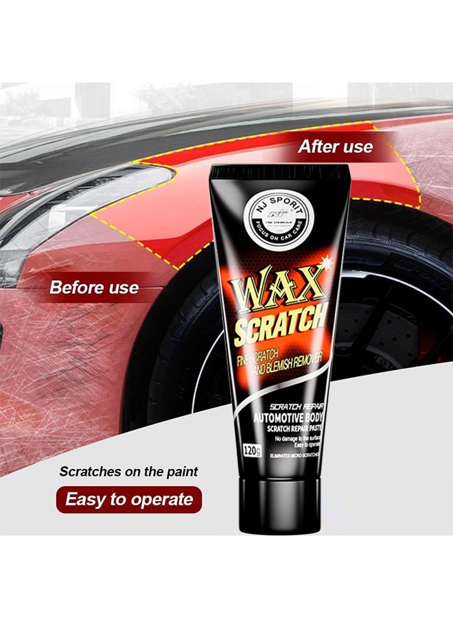 NJ SPORIT Car Scratch Repair Scratch Remover Wax Renew Removes Fine Surface Scratches Swirls Paint Transfer For Vehicles Including Cars Trucks Motorcycles, 120G - Image 3