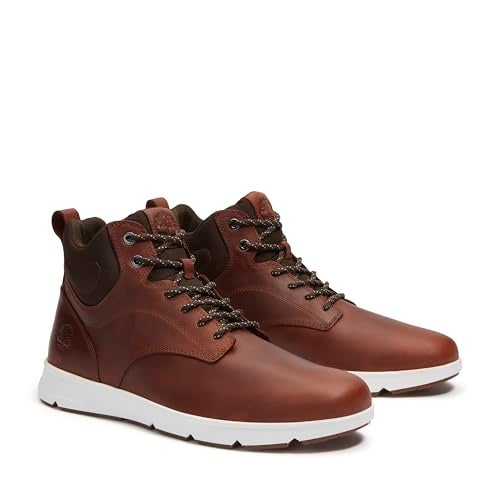 Timberland Men's Parker Street Mid Lace-Up Sneaker Boot, Rust Full Grain, 8 Medium - Image 2