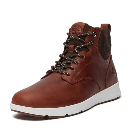 Timberland Men's Parker Street Mid Lace-Up Sneaker Boot, Rust Full Grain, 8 Medium - Image 1