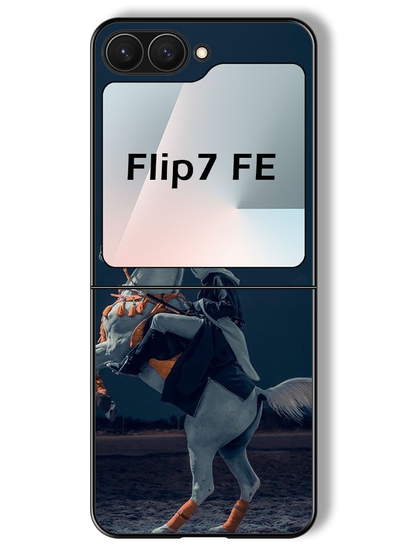 Theodor Case Compatible with Samsung Galaxy Z Flip 7 FE 6.7 Inch Protection Shockproof Bumper Cover Horse - Image 1