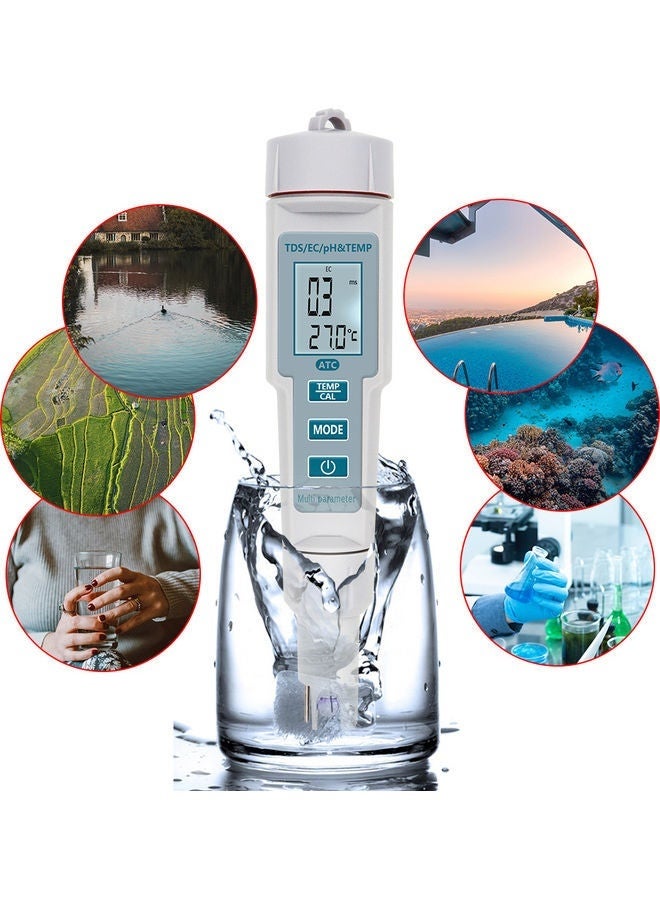 4 In 1 Water Quality Tester Grey - Image 2