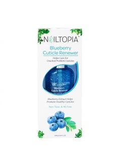 Nailtopia Blueberry Cuticle Renewer - Strengthening Moisturizing Treatment for Dry, Damaged Skin and Nails - Infused with Essential Antioxidants and Vitamins - All Natural, Vegan Formula - 0.41 oz 