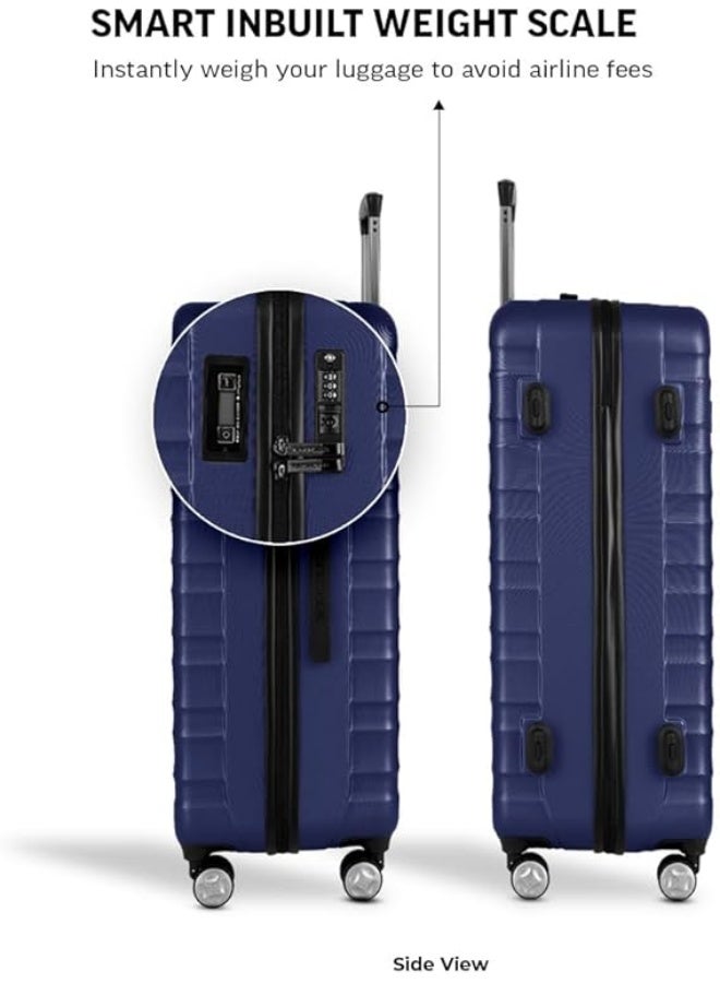 TOM CRUISER Premier Smart Scale 28 Inch Hard Trolley – Blue, TSA Lock, Smart Weight, Double Wheels - Image 2