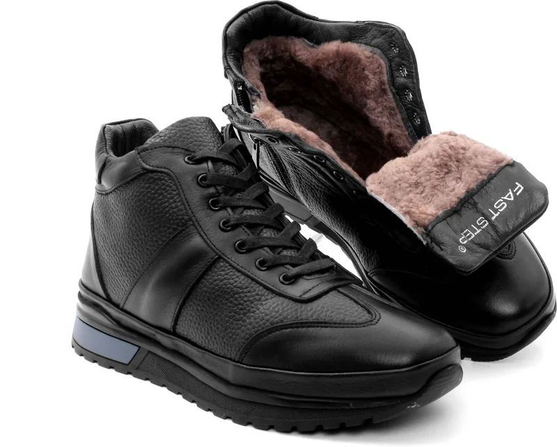 فاست ستيب Genuine Leather Fur Men's Sports Boots 722KMA306