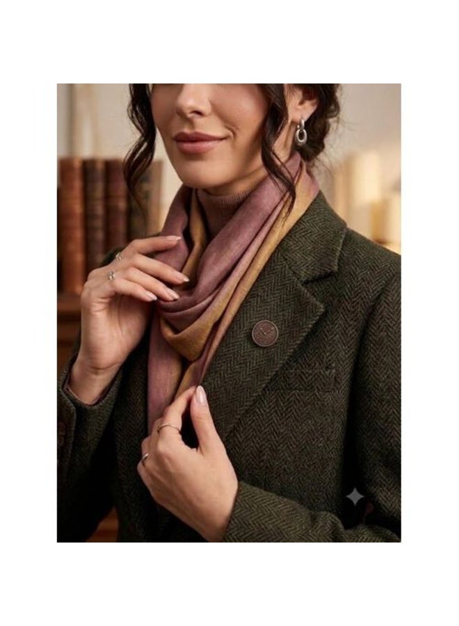 دبوس زينة عتيق على شكل ميناء ساعة ونقوش دائرية بارزة - Image 2