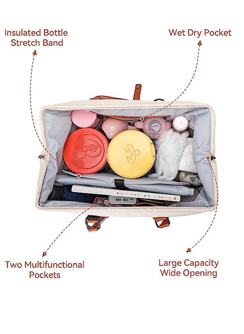 Gonice - Diaper Bag Tote with 2 Organizers, Mommy Bag for Hospital, Large Capacity Waterproof Baby Bag for Mom Travel - Image 1