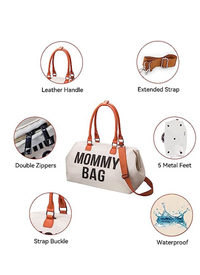 Gonice - Diaper Bag Tote with 2 Organizers, Mommy Bag for Hospital, Large Capacity Waterproof Baby Bag for Mom Travel - Image 1