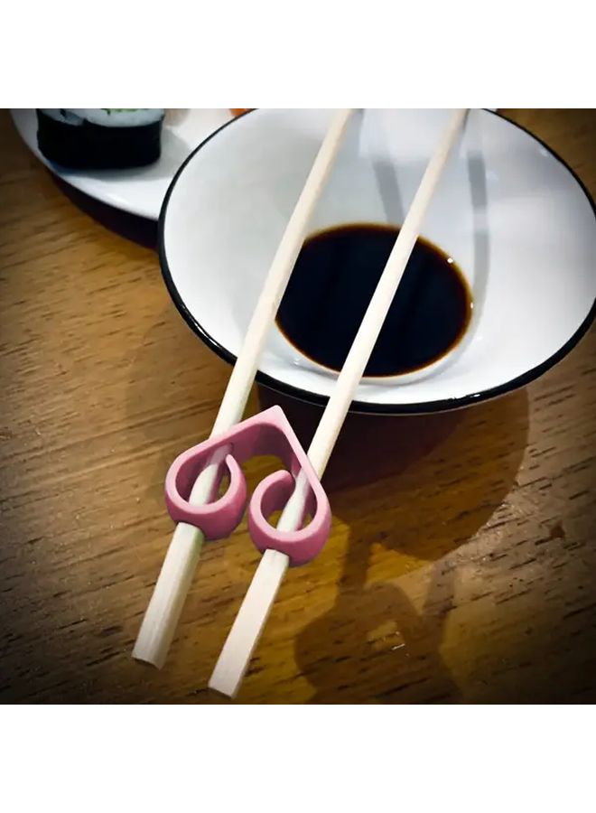 Yellow 1pc Chopstick Helper Training Loop Non Slip Grip for Beginners Portable Kitchen Tool - Image 4