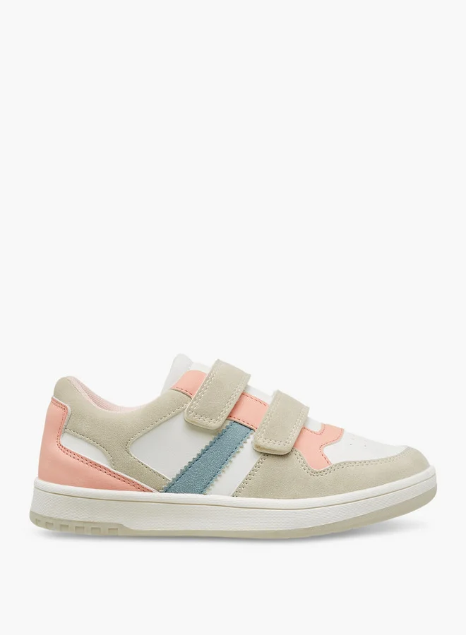 Paprika Colourblock Sneakers with Hook and Loop Closure