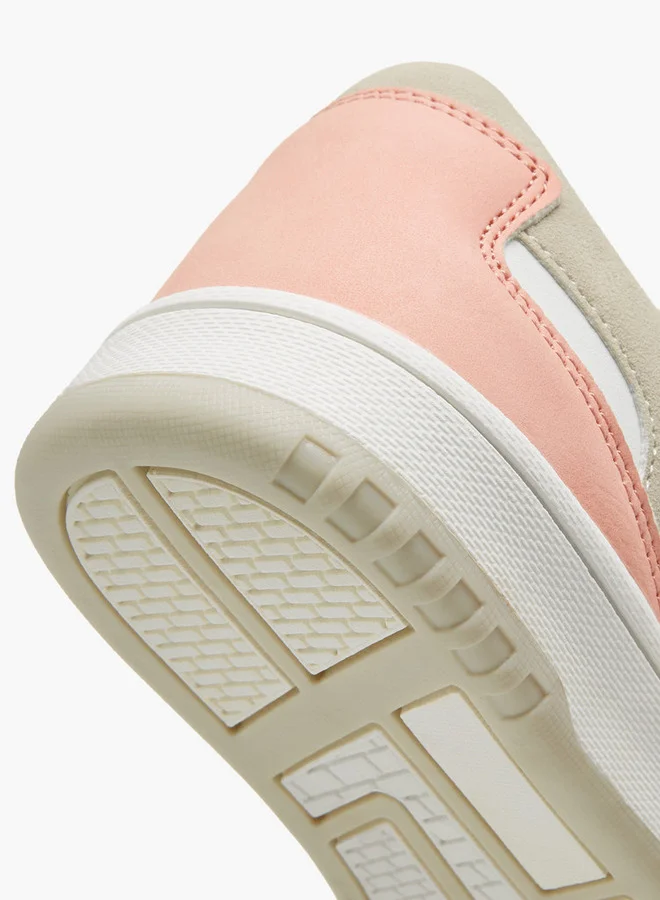 Paprika Colourblock Sneakers with Hook and Loop Closure