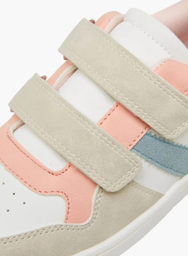 Paprika Colourblock Sneakers with Hook and Loop Closure
