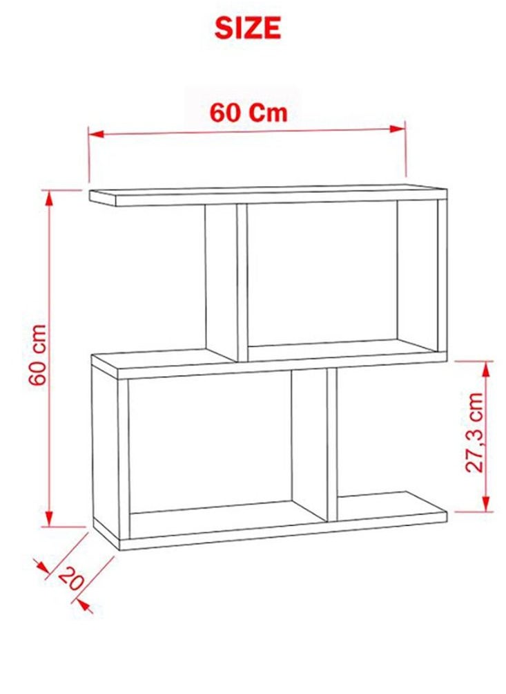 MODERN HOME - side and Coffee Table - 60×60×20 Cm - White+Black - Image 1