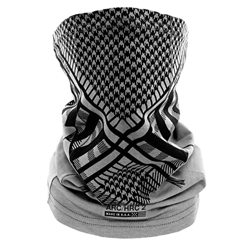 BENCHMARK FR Flame Resistant Face Mask Neck Gaiter - CAT2 (American Shemagh, Gray) - Image 1