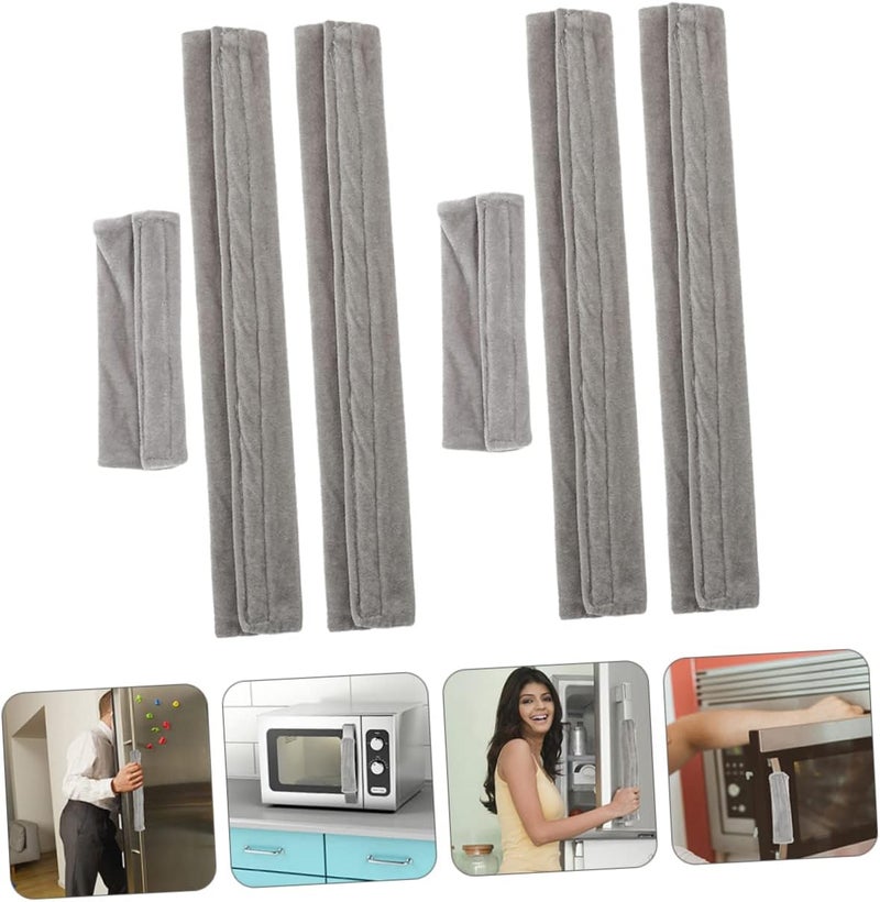 Vosarea 6pcs Refrigerator Handle Covers Washable Non- and Oil-Resistant Kitchen Appliance Handle Protectors for Fridges Ovens and Dishwashers - Image 4