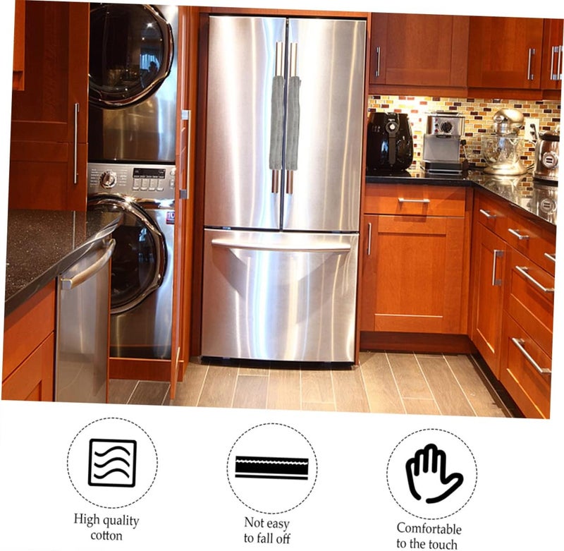 Vosarea 6pcs Refrigerator Handle Covers Washable Non- and Oil-Resistant Kitchen Appliance Handle Protectors for Fridges Ovens and Dishwashers - Image 3