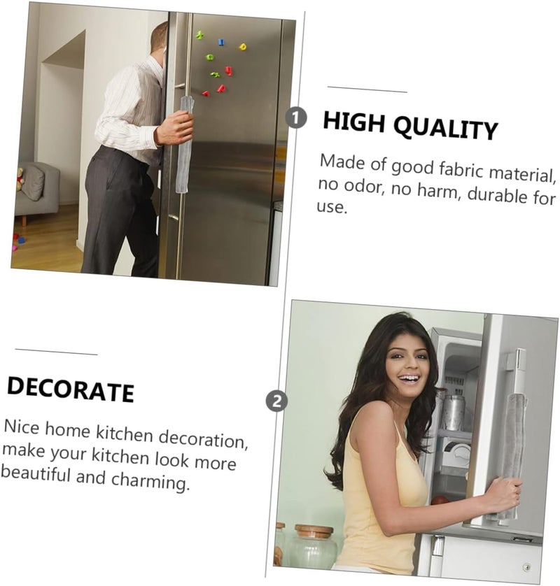 Vosarea 6pcs Refrigerator Handle Covers Washable Non- and Oil-Resistant Kitchen Appliance Handle Protectors for Fridges Ovens and Dishwashers - Image 2