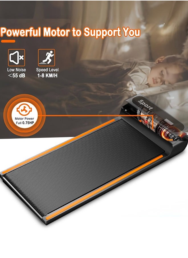Sandinrayli - Under Desk Treadmill, Walking Pad 3 in 1 Folding Treadmill, Walking Jogging Treadmills for Home Office, 2.5HP Low-Noise Treadmill LED Display, Preset and Adjustable Programs - Image 1