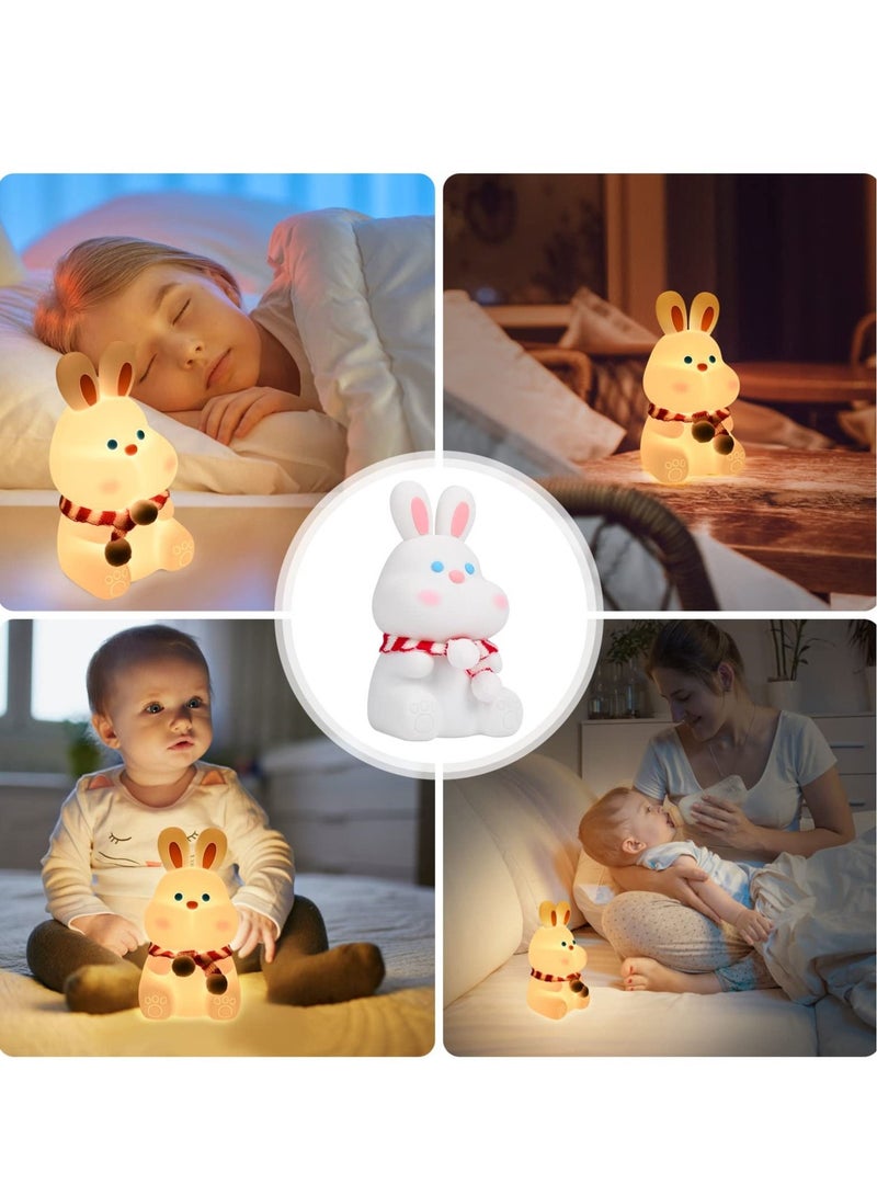 KASTWAVE Bunny Kids Night Light, 7 Color Changing Tap Control Kawaii Lamp with Soft Silicone, Room Decor, USB Rechargeable, Cute Lamp Gifts for Baby, Children, Toddlers, Teen Girls - Image 5