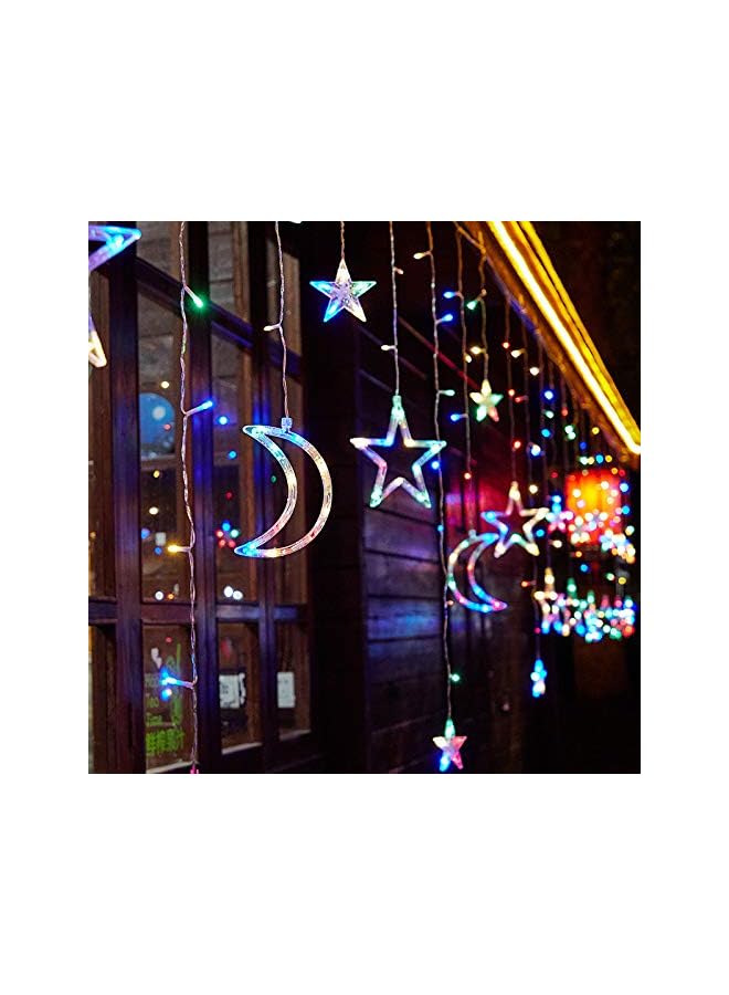 The Bros Ramadan Curtain String Lights,3.5M Decorative Starry String Lights, Moons and Stars LED Night Light for Ramadan Home Decorations Party, USB and Battery Box Powered (Colorful) - Image 4