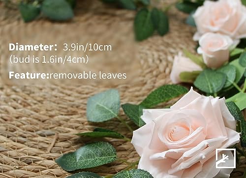 ZIFTY 5Pcs 32.5FT Pink Flower Garland Fake Rose Vines for Tea Party Mother's Day Decorations Faux Artificial Floral Garland Hanging Rose Ivy for Baby Shower Wedding Arch Ceremony Outdoor Wall Decor - Image 3