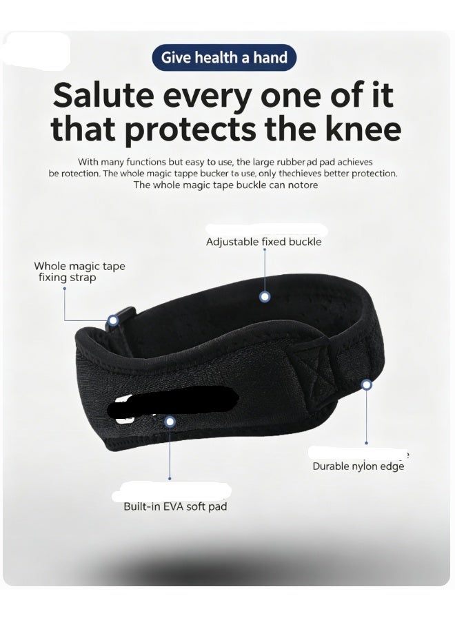 Knee Strap 2 Pack Knee Pain Relief & Patella Stabilizer Knee Strap, Patellar Tendon Support Strap, Knee Brace for Running, Hiking, Soccer, Basketball, Jumpers Knee, Tennis, Volleyball & Squats - Image 2