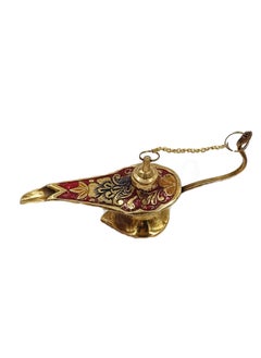 Antique Museum Brass Jinny Lamp Carving Work 7 Inch  - Image 2