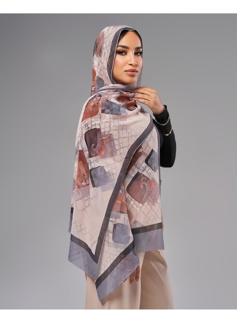 Lavezzi Printed Soft Chiffon Crepe Hijab Scarf for Women – Lightweight Long Muslim Headscarf (1) - Image 2