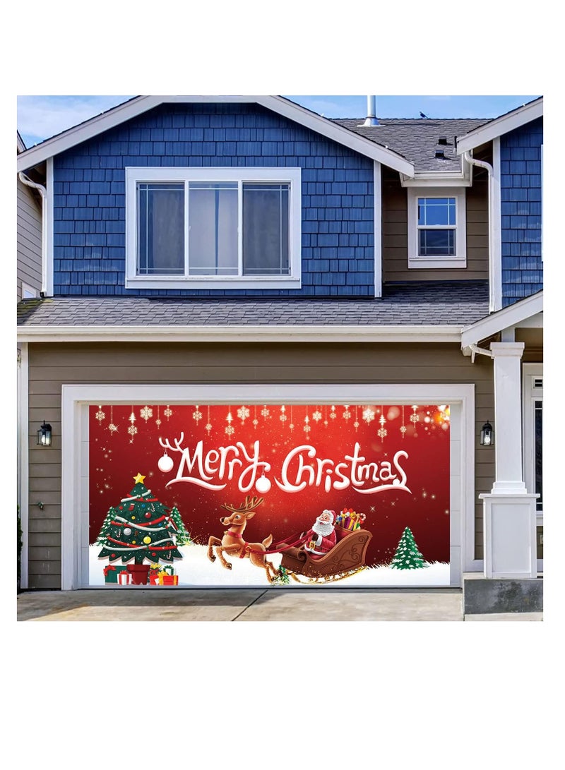 Large Merry Christmas Banner, Christmas Decorations Banners, Snowman Christmas Tree Hanging Huge Sign, Xmas Decoration Christmas Holiday Party Supplies for Outdoor,Indoor,Yard,Garden,Porch,Lawn (A)  - Image 3