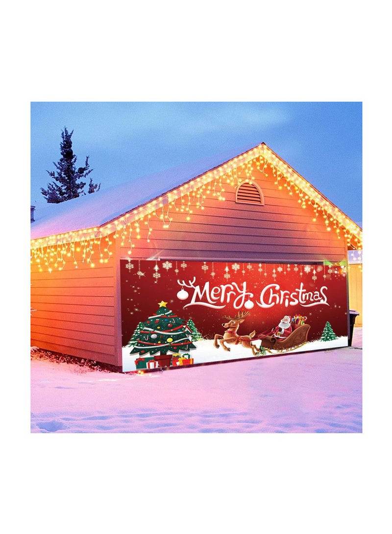 Large Merry Christmas Banner, Christmas Decorations Banners, Snowman Christmas Tree Hanging Huge Sign, Xmas Decoration Christmas Holiday Party Supplies for Outdoor,Indoor,Yard,Garden,Porch,Lawn (A)  - Image 5
