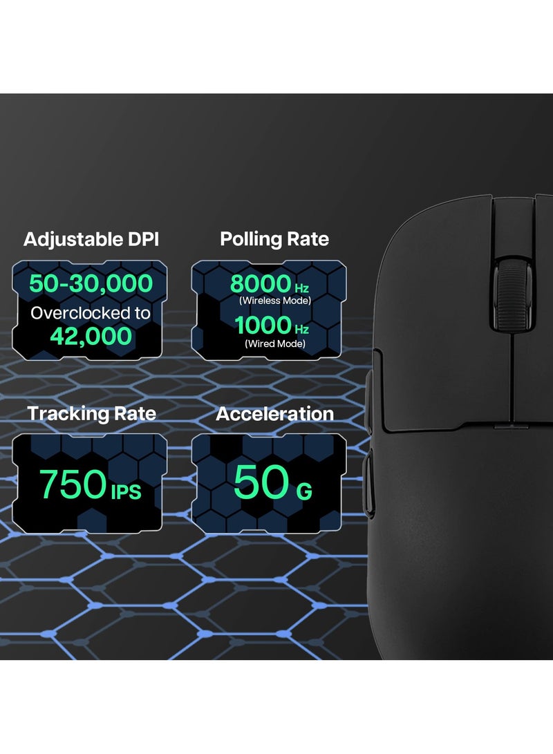 A-jazz AJAZZ AJ159apex Gaming Mouse Wireless Bluetooth Wired Tri-Mode Lightweight Office Mouse With Charging Base - Image 5