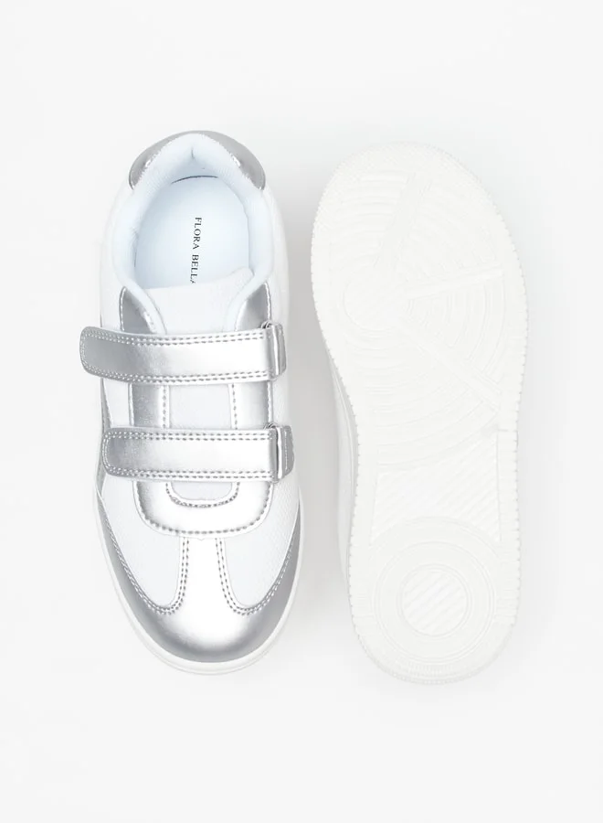 فلورا بيلا من شو إكسبرس Girls Textured Sneakers with Hook and Loop Closure
