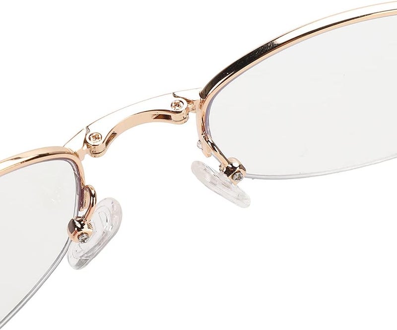 كلاراكو نظارات كلاركو متعددة البؤر التقدمية لقصر النظر الشيخوخي، نظارات قراءة قابلة للطي تحجب الضوء الأزرق، نظارات معدنية لكبار السن مع صندوق لتخفيف التعب، نظارات عالية الدقة للرجال والنساء (نوع الحب - +250) - Image 5