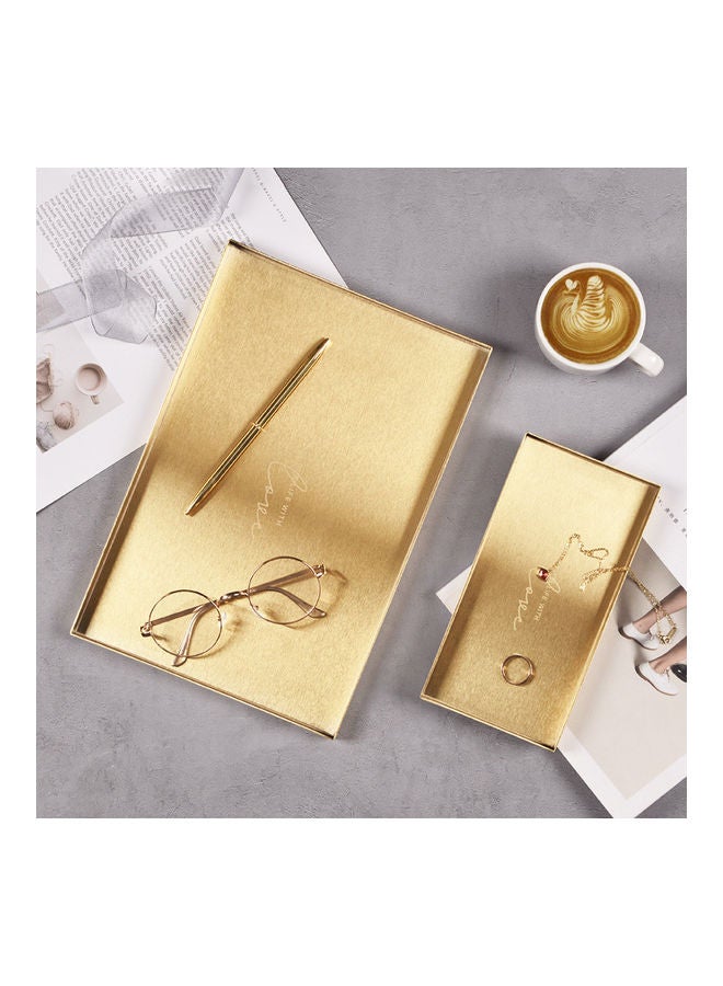 Rectangle Tray Gold 20.2x10.4x1.5cm - Image 4