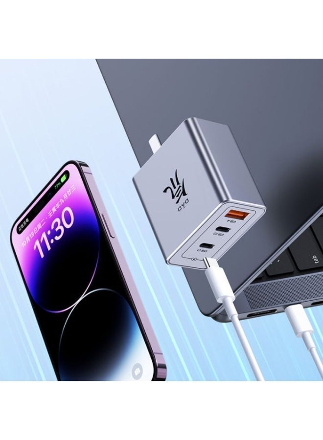 ريد ماجيك شاحن سريع ٦٥ واط من ريد ماجيك، محول طاقة مدمج بثلاثoة منافذ (منفذين سي ومنفذ إيه) للهواتف، الأجهزة اللوحية واللابتوبات - مع كايبل - منفذ امريكي - Image 2