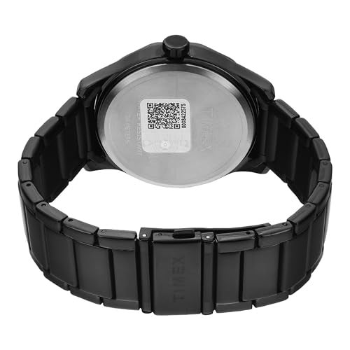 TIMEX Analog Watch for Man with Black Round Dial & Black Stainless Steel Bracelet Band Water Resistant Men's Wrist Watches - TW0TG7625 - Image 5