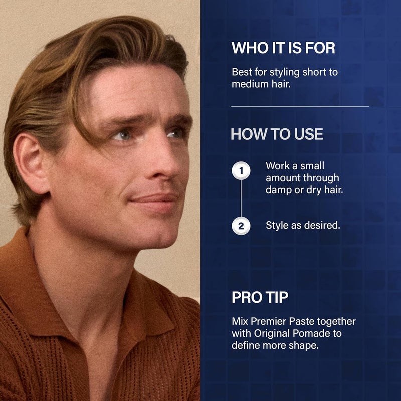 Keune 1922 by J.M. Premier Paste, Extra Strong Hold & Matte Finish Styling Paste for Men, 2.5 Fl Oz - Image 4