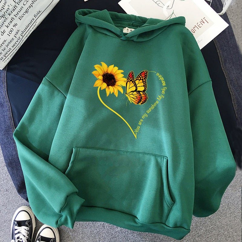 2024 Amazon ebay AliExpress Cross-border Independent Station eBay Creative Letters European and American Mens and Womens Hooded Sweats Green 
