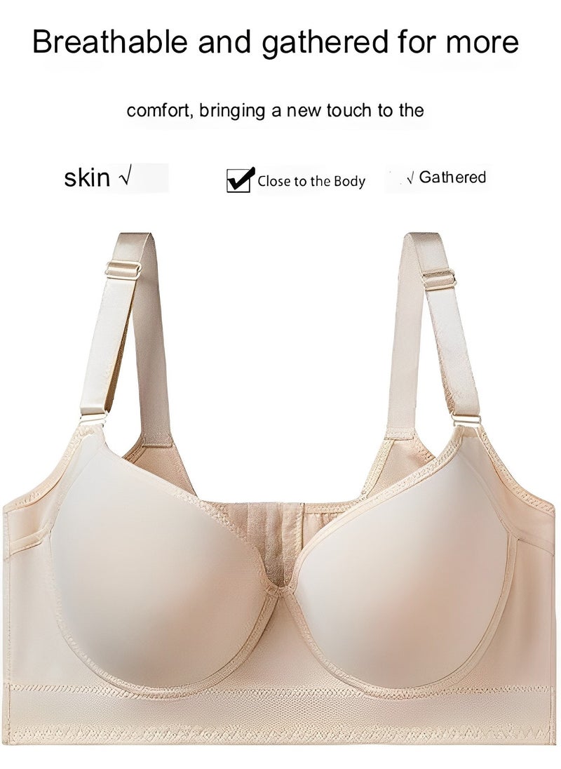 REOCLE - Women's Deep Cup Bra Hide Back Fat Full Back Coverage Fashion Bra with Shapewear Push Up Bra Sculpting Uplift Bra Sport Bra - Image 1